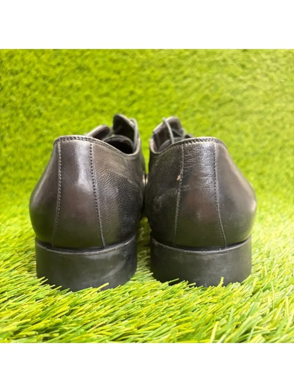 Bruno Magli Rammola Mens Size 10.5 Black Classic Leather Apron Toe Oxford Shoes